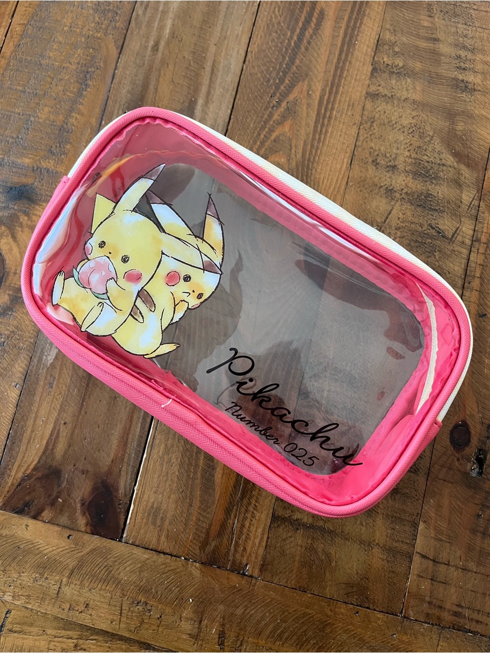 Pokemon Bioworld Pikachu Clear Pencil Case Pouch Bag Travel Cosmetic School Cute